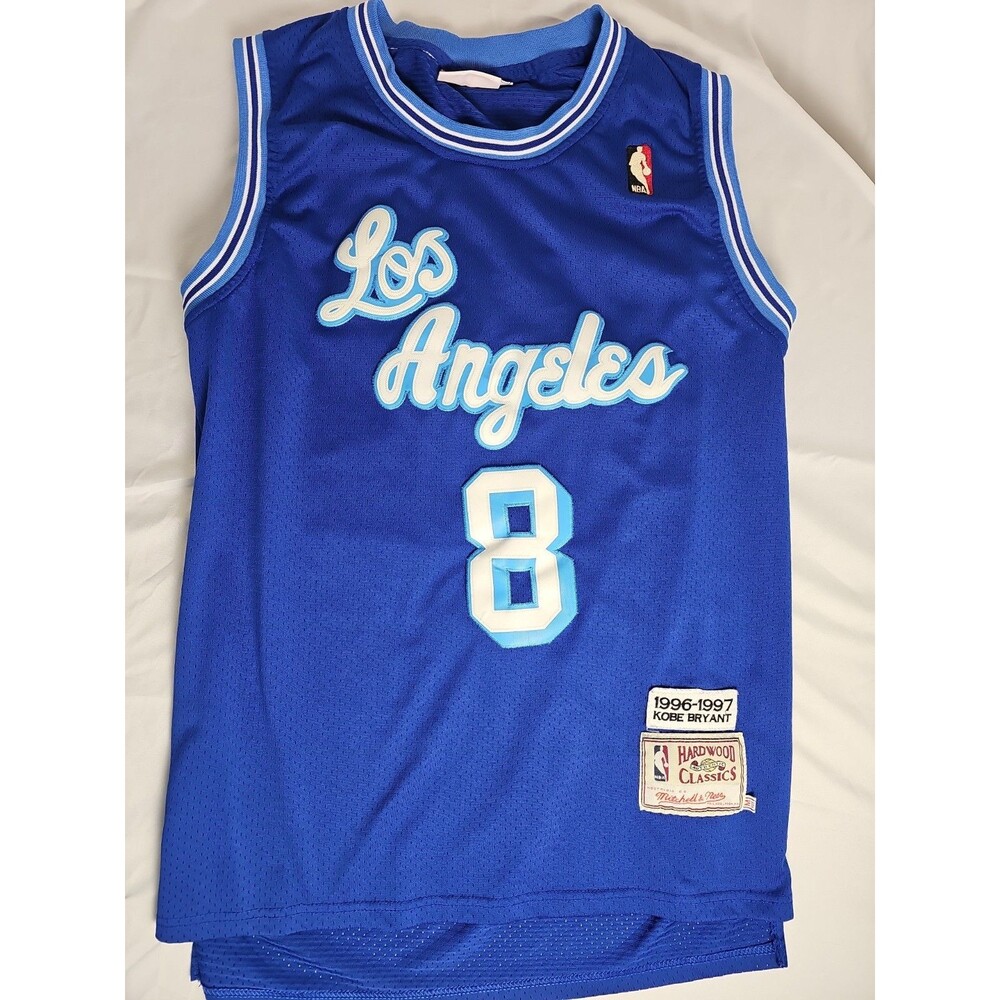 Kobe Bryant #8 Blue 1997 Los Angeles Lakers Jersey Hardwood Classics Size M